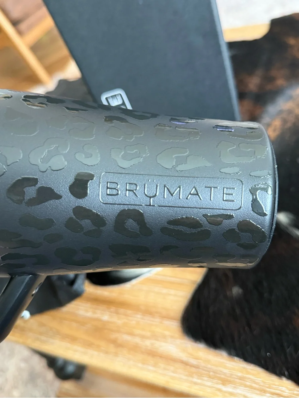 BRUMATE Brand New Matte Black Leopard Print Travel Tumbler with Handle